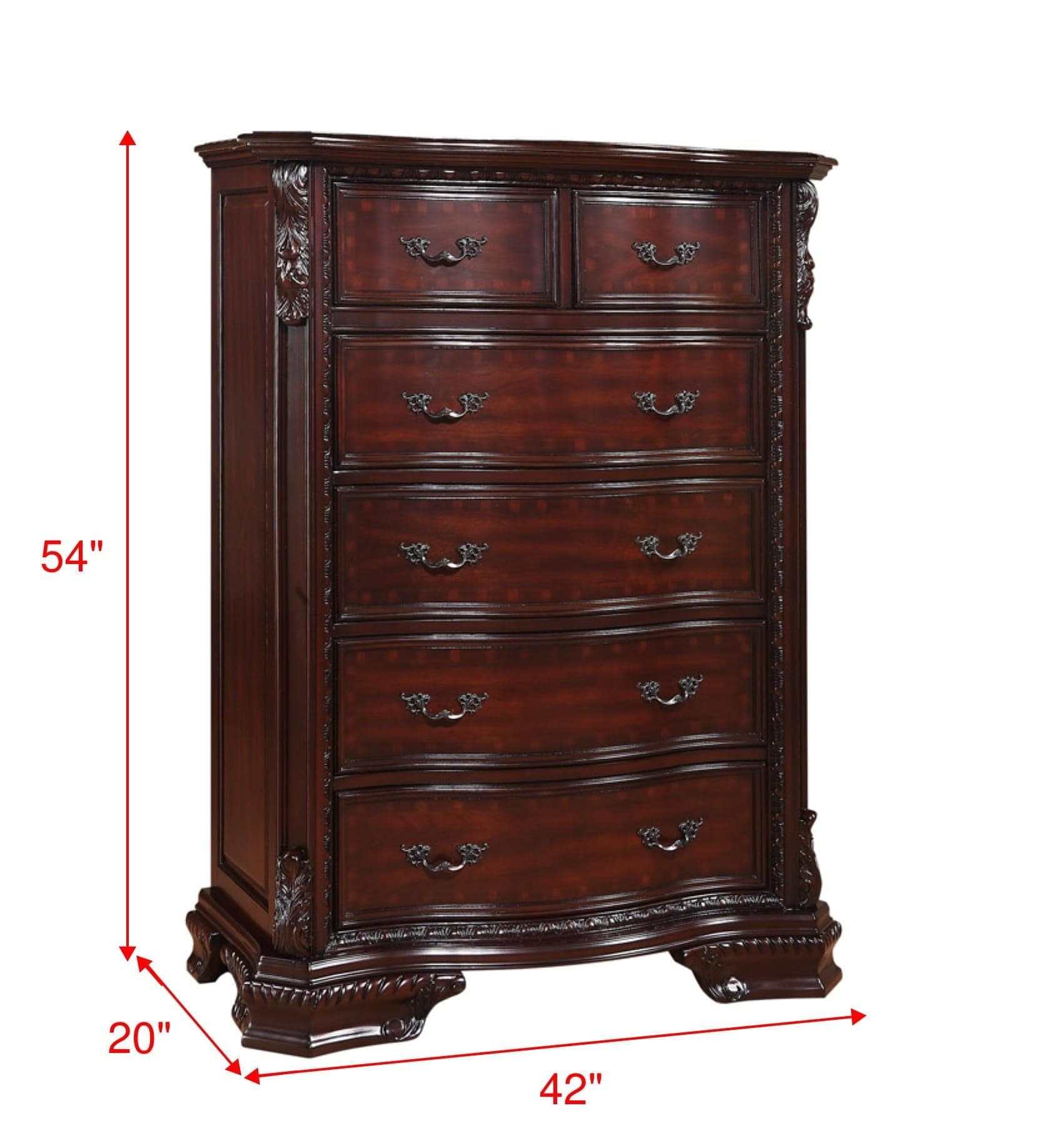 Sheffield Dark Cherry Chest - Ornate Home