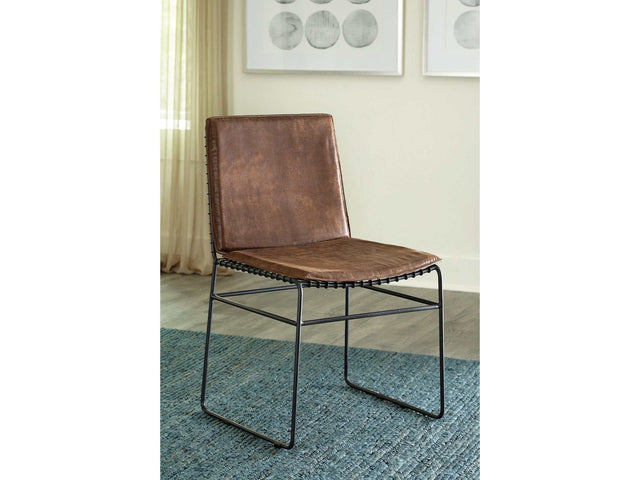 Sherman Antique Brown & Matte Black Side Chairs (Set of 2) - Ornate Home