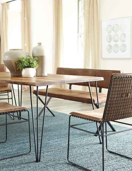 Sherman Antique Brown & Matte Black Side Chairs (Set of 2) - Ornate Home