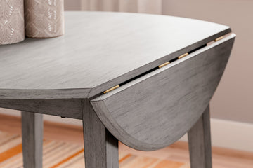 Shullden Gray Drop Leaf Dining Table - Ornate Home