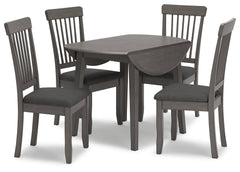 Shullden Gray Drop Leaf Dining Table - Ornate Home