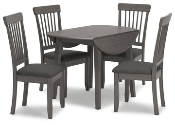Shullden Gray Drop Leaf Dining Table - Ornate Home