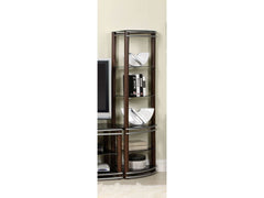 Silver Creek Brown & Silver 2pc Pier Shelves Set - Ornate Home