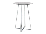 Sinatra Chrome Glass Top Bar Table - Ornate Home