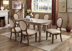 Siobhan Rustic Oak & Beige Side Chair (Set of 2) - Ornate Home