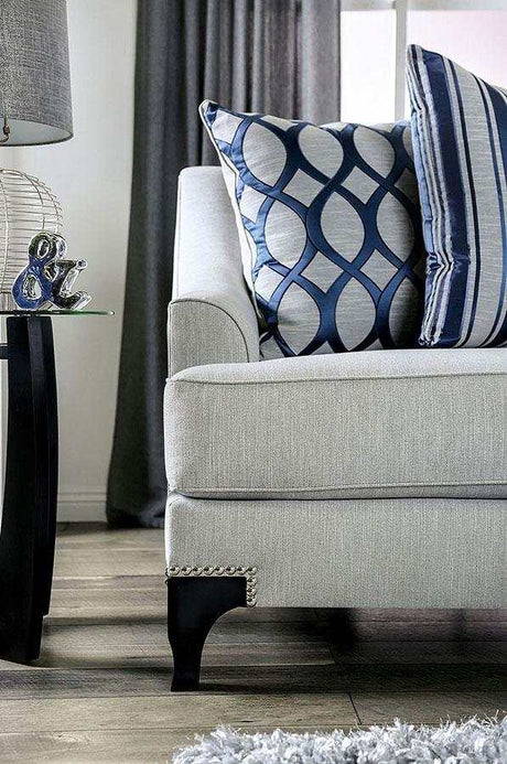 Sisseton Light Gray Stationary Sofa & Loveseat 2pc - Ornate Home