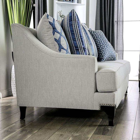 Sisseton Light Gray Stationary Sofa & Loveseat 2pc - Ornate Home