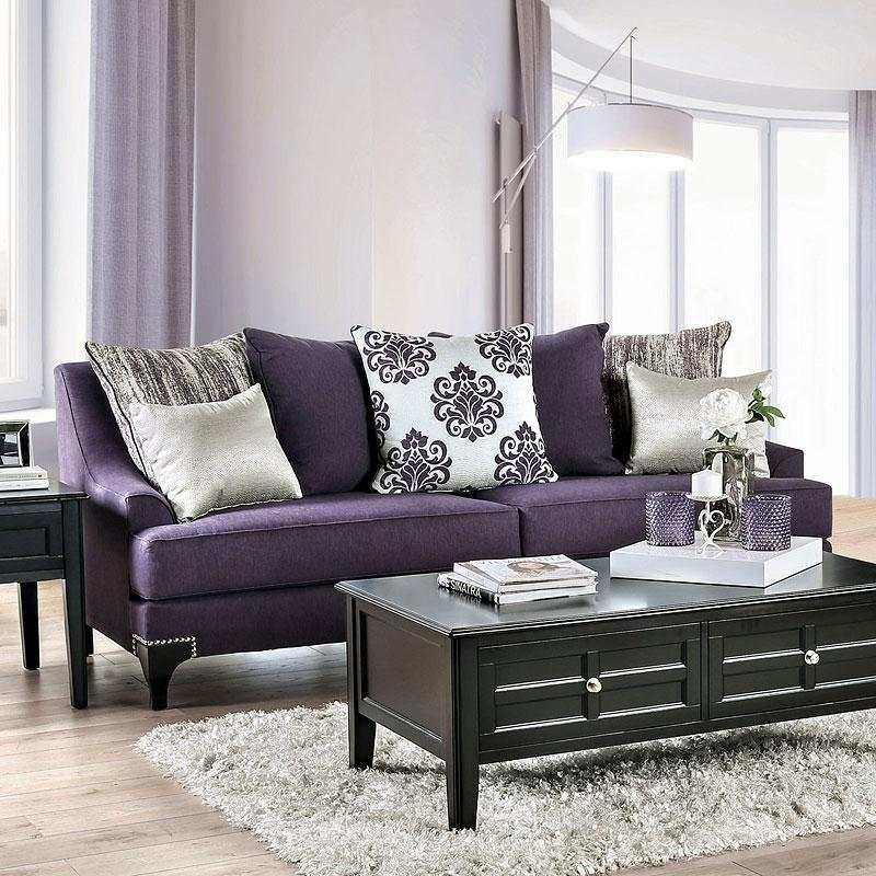 Sisseton Purple Stationary Sofa & Loveseat 2pc - Ornate Home