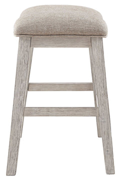 Skempton White/Light Brown Counter Height Bar Stool (Set of 2) - Ornate Home