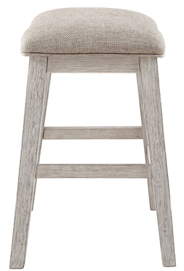 Skempton White/Light Brown Counter Height Bar Stool (Set of 2) - Ornate Home