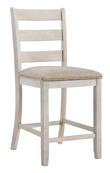 Skempton White/Light Brown Counter Height Bar Stool (Set of 2) - Ornate Home