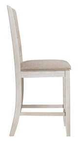 Skempton White/Light Brown Counter Height Bar Stool (Set of 2) - Ornate Home