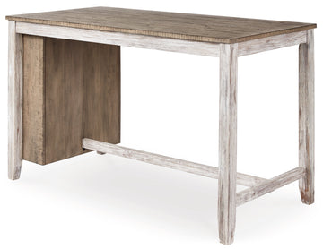 Skempton White/Light Brown Counter Height Dining Table w/ Storage - Ornate Home