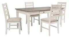 Skempton White/Light Brown Dining Room Set / 5pc - Ornate Home