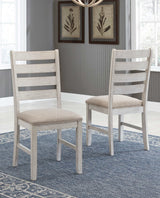 Skempton White/Light Brown Dining Room Set / 7pc - Ornate Home