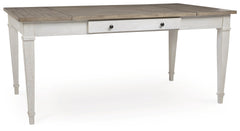 Skempton White/Light Brown Dining Table w/ Storage - Ornate Home