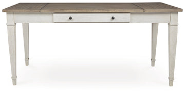 Skempton White/Light Brown Dining Table w/ Storage - Ornate Home