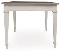 Skempton White/Light Brown Dining Table w/ Storage - Ornate Home