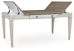 Skempton White/Light Brown Dining Table w/ Storage - Ornate Home