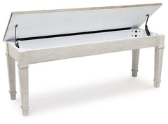 Skempton White/Light Brown Storage Bench - Ornate Home