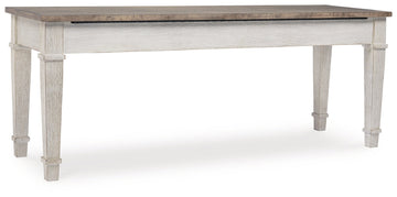 Skempton White/Light Brown Storage Bench - Ornate Home