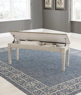 Skempton White/Light Brown Storage Bench - Ornate Home