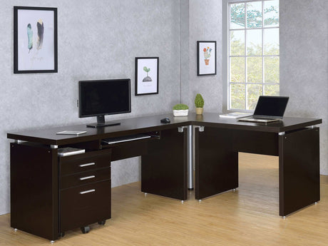 Skylar Cappuccino 2 Pc Desk Set - Ornate Home