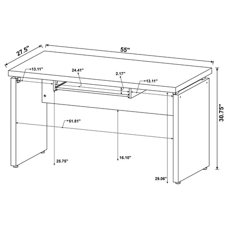 Skylar Cappuccino 2 Pc Desk Set - Ornate Home