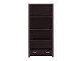 Skylar Cappuccino Bookcase w/ Storage Drawer - Ornate Home
