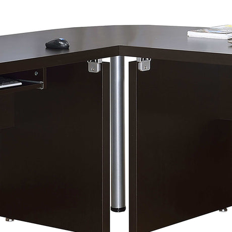 Skylar Cappuccino L-Shape Desk - Ornate Home