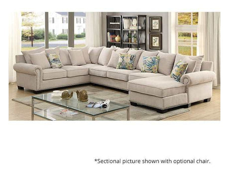 Skyler Beige Armless Chair - Ornate Home