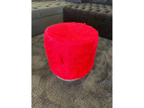 Small Accent Pouf Red - Ornate Home