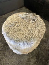 Small Accent Pouf Silver - Ornate Home