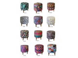 Small Multi Color Accent Pouf - Ornate Home