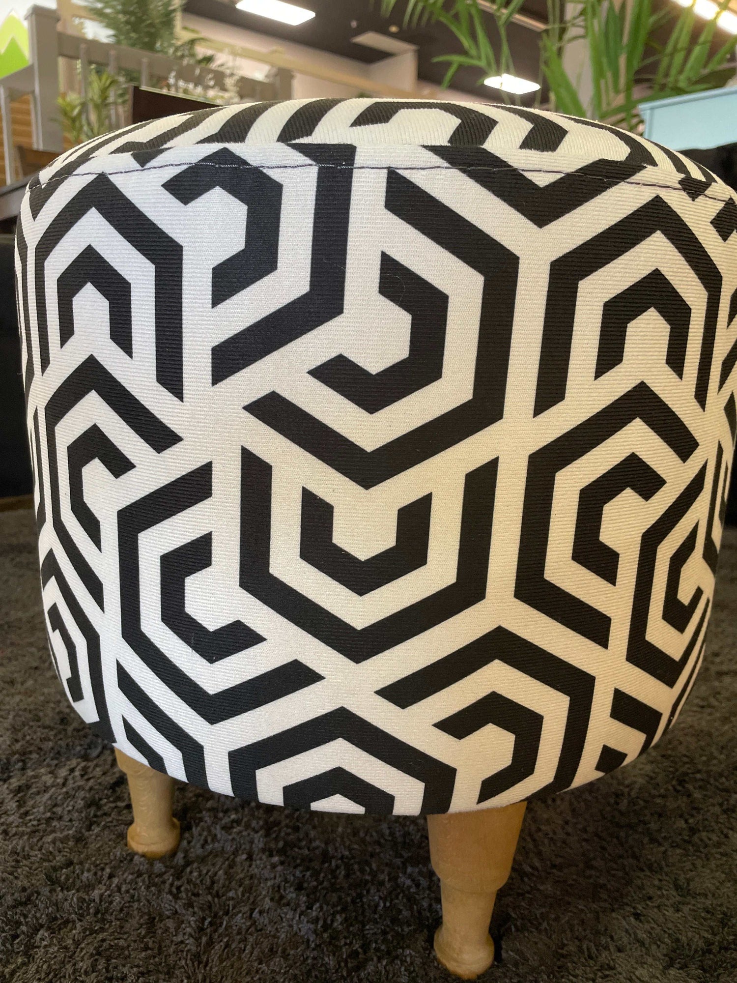 Small Multi Color Accent Pouf - Ornate Home