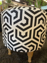 Small Multi Color Accent Pouf - Ornate Home
