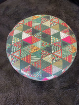 Small Multi Color Accent Pouf - Ornate Home