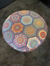 Small Multi Color Accent Pouf - Ornate Home