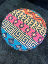 Small Multi Color Accent Pouf - Ornate Home