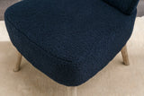 Smithe Teddy Button Accent Slipper Chair Blue - Ornate Home