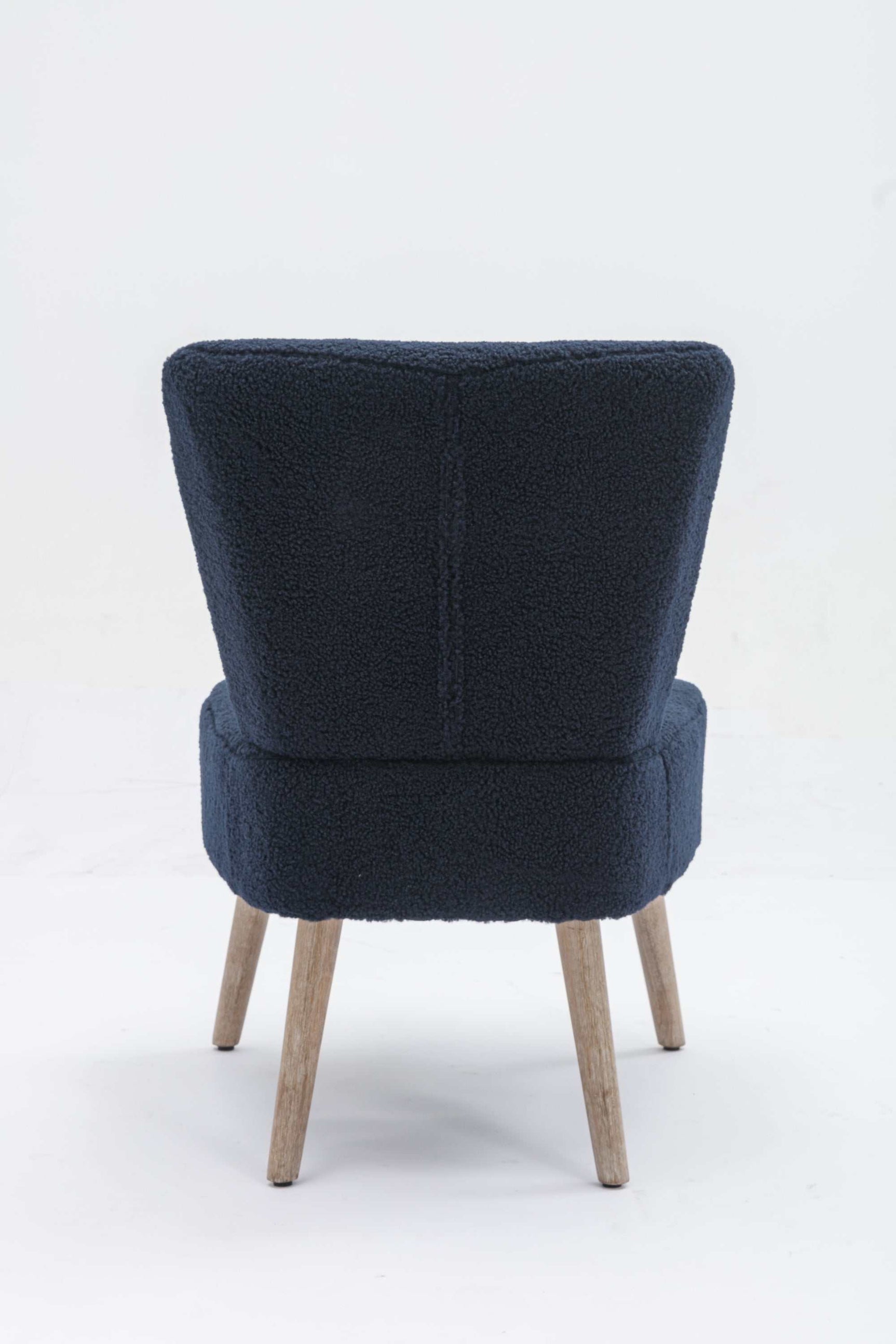 Smithe Teddy Button Accent Slipper Chair Blue - Ornate Home