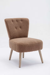 Smithe Teddy Button Accent Slipper Chair Brown - Ornate Home