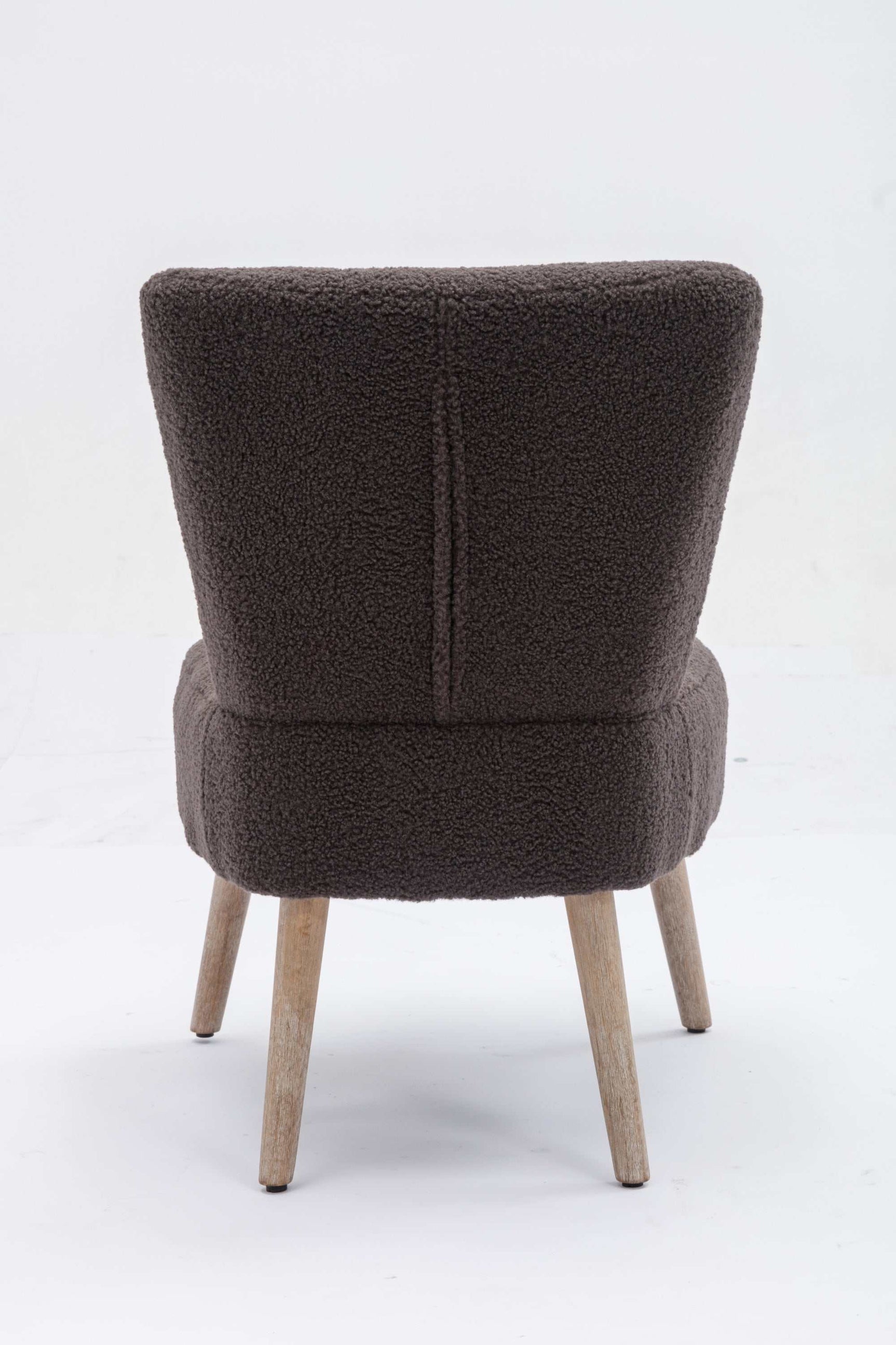 Smithe Teddy Button Accent Slipper Chair Dark Gray - Ornate Home