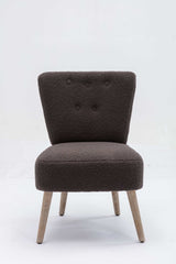 Smithe Teddy Button Accent Slipper Chair Dark Gray - Ornate Home