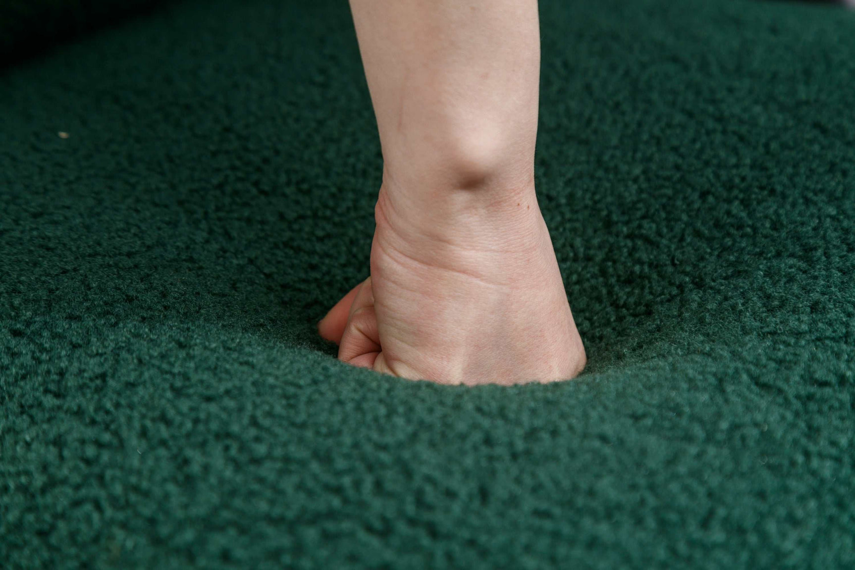 Smithe Teddy Button Accent Slipper Chair Green - Ornate Home