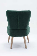 Smithe Teddy Button Accent Slipper Chair Green - Ornate Home