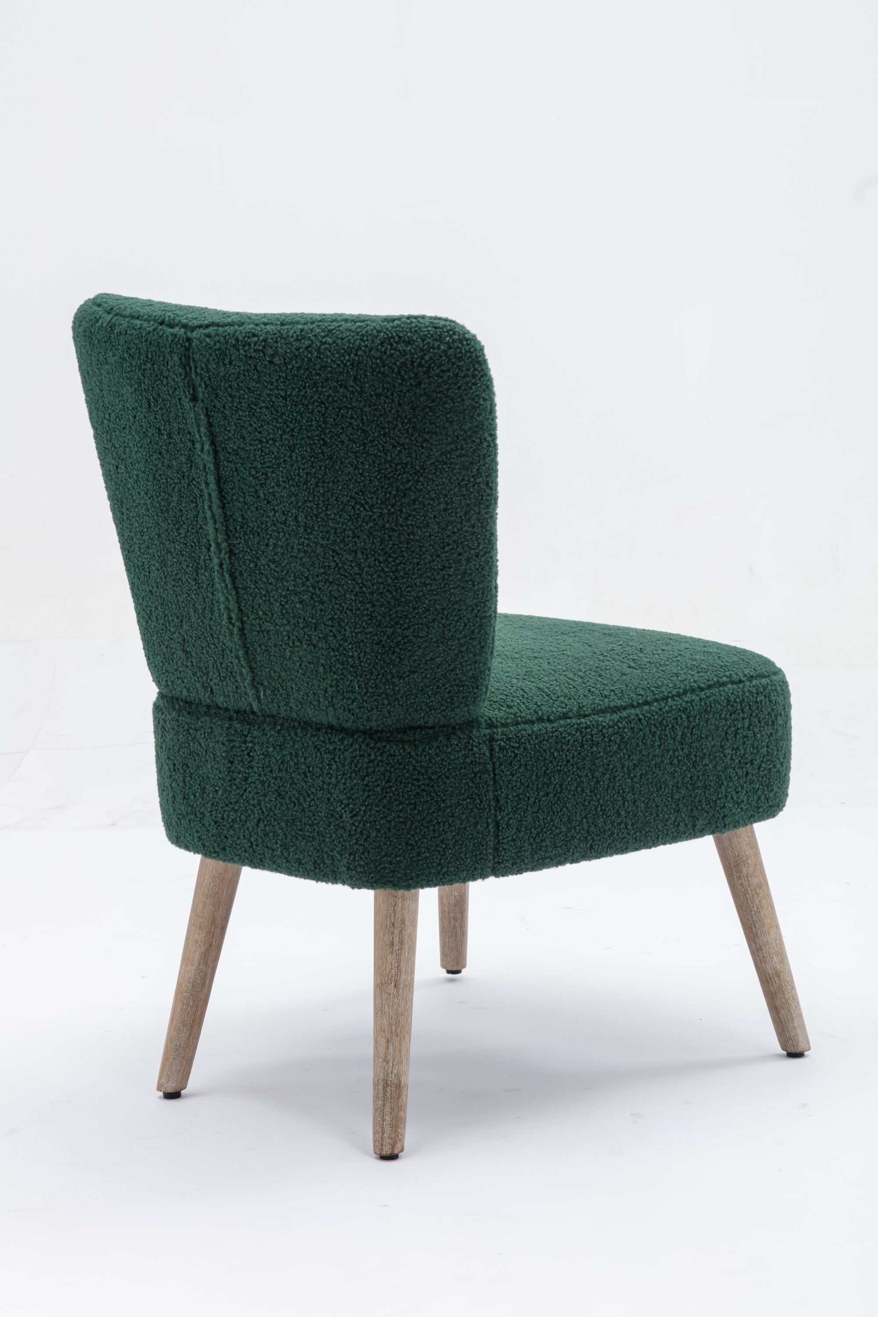 Smithe Teddy Button Accent Slipper Chair Green - Ornate Home