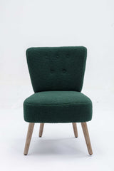 Smithe Teddy Button Accent Slipper Chair Green - Ornate Home