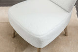 Smithe Teddy Button Accent Slipper Chair White - Ornate Home