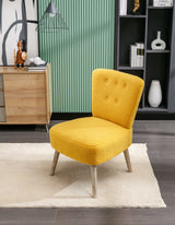 Smithe Teddy Button Accent Slipper Chair Yellow - Ornate Home